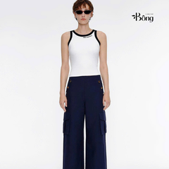 Top thun Karl viền 2 màu