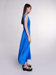Váy maxi Maje lụa cut-out ngực giọt lệ 3 màu