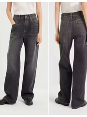 Quần denim ICICLE suông lót lông