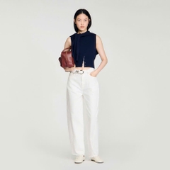 ÁO LEN CASHMERE NGẮN TAY KẺ SỌC