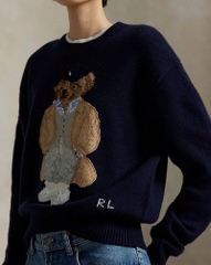 Áo len pha len cashmere Polo Bear