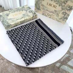 Khăn DIOR hoạ tiết monogram 42% wool 42% silk 16 cotton