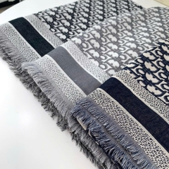 Khăn DIOR hoạ tiết monogram 42% wool 42% silk 16 cotton
