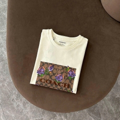 Tshirt Coach cổ tròn logo Cherry