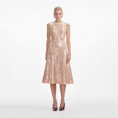 Váy MIDI viền ngọc trai sequin