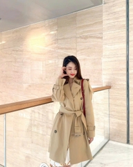 Trenchcoat BBR chất kaki dáng lửng kèm belt
