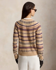 Áo khoác cardigan POLO RL pha len họa tiết Fair Isle