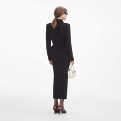 ĐẦM MIDI PEPLUM KẾT CẤU ĐEN