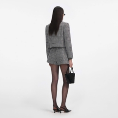 Chân váy ngắn họa tiết houdstooth