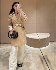 Trenchcoat BBR chất kaki dáng lửng kèm belt