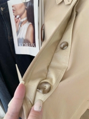 ÁO KHOÁC TRENCH COAT NGẮN OVERSIZED CÓ CẦU VAI
