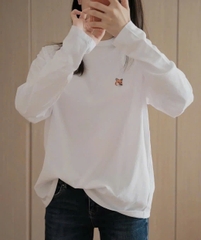 Tshirt Maison Kitsune trơn cổ tròn