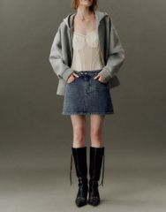 Váy denim thẳng mini