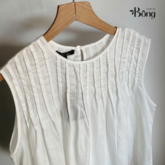 Top lụa đũi trắng Massimo Dutti dư xịn sát sách ly chìm