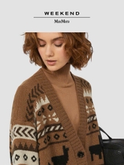 Áo khoác len dệt jacquard bằng len và alpaca