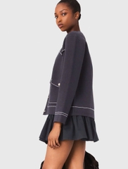 Áo cardigan dáng suông may viền
