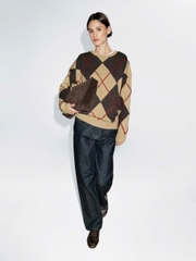 ÁO LEN PHA LEN DỆT KIM CÓ HỌA TIẾT ARGYLE