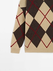 ÁO LEN PHA LEN DỆT KIM CÓ HỌA TIẾT ARGYLE