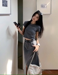 Set thun Alexander Wang bling(màu xám óng ánh)