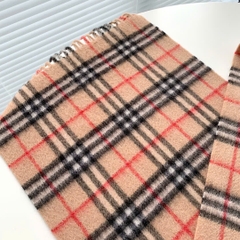 Khăn dạ Burberry kẻ nhỏ VIP 100% cashmere Sz170x32