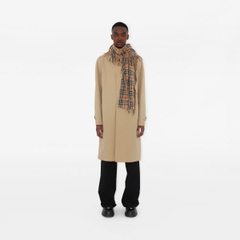 Khăn choàng cashmere kẻ caro có tua rua