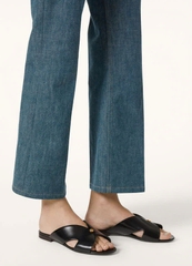 Loro Piana Vera Leather mule flat sandals