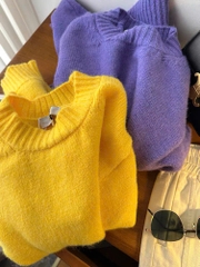 ÁO LEN CỔ TRÒN MOHAIR