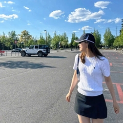 Áo len Polo  RL cổ tròn ngắn tay vặn thừng nhỏ