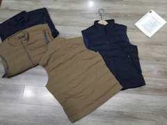 Áo khoác phao mỏng cộc tay cổ trụ