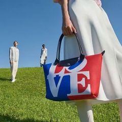 Túi Longchamps canvas series chữ LOVE 3 màu - szL