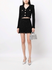 Áo khoác dệt kim họa tiết sequin