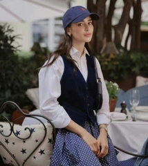 Gile nhung Polo Ralph Lauren navy tuồn auth