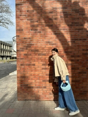 ÁO KHOÁC TRENCH COAT NGẮN OVERSIZED CÓ CẦU VAI
