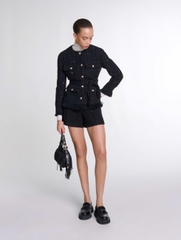 Áo khoác dạ tweed bling Maje