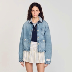 ÁO KHOÁC DENIM PHỐI KHUY