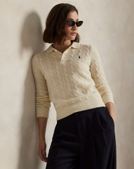 Áo len Polo cổ bẻ 3 khuy 3 màu 80% cashmere 20% wool