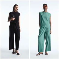 Set COS ly dập suông  màu sát nách