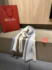 Khăn Loro Piana viền kẻ 100% cashmere