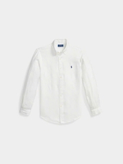 Áo sơ mi POLO vải lanh dáng cổ điển