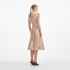 Váy MIDI viền ngọc trai sequin