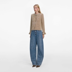ÁO KHOÁC CARDIGAN CÀI NÚT PHA LÊ