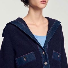 ÁO CARDIGAN PHỐI DENIM
