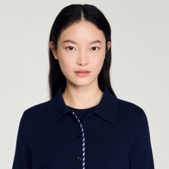 ÁO KHOÁC CARDIGAN LEN VÀ CASHMERE KẺ SỌC