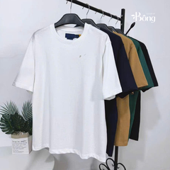 Tshirt nam Polo RL cổ tròn logo trắng 3 màu