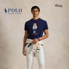 T shirt polo cổ tròn logo gấu 2 màu