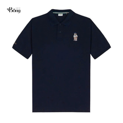Áo Polo nam Hazzys cổ bẻ thêu gấu