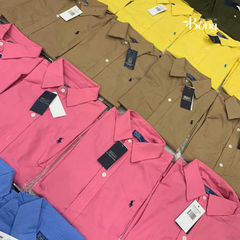 Sơ mi Polo cổ đức 6 màu chất cotton tuồn auth