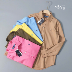 Sơ mi Polo cổ đức 6 màu chất cotton tuồn auth