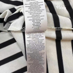 Tshirt Tory Burch kẻ ngang logo túi ngực