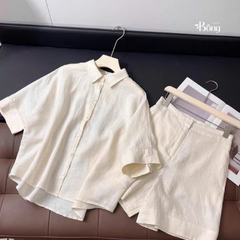 Sơ mi COS ngắn tay cổ đức 3 màu